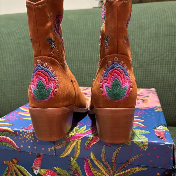 Farm Rio Caramel Boho Western Boot Rust  NEW - Picture 6 of 11